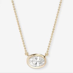 Melinda Maria She's A Boss White Diamondette Pendant Necklace NEW Gold - FIRM ✨️